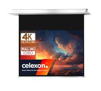 celexon Professional Plus Écran de projection encastrable motorisé 110" | 220x165 cm 4:3 | Écran de cinéma maison 4K Full HD pour vidéoprojecteurs | installation au plafond | interrupteur mural fourni
