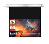 celexon Professional Plus Écran de projection encastrable motorisé 80" | 180x101 cm 16:9 | Écran de cinéma maison 4K Full HD pour vidéoprojecteurs | installation au plafond | interrupteur mural fourni