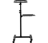 Table mobile de présentation celexon PT3020 pour vidéoprojecteur, à 2 plateaux - Noir