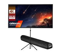 celexon Ultra-léger Écran de Projection trépied 90" | 194x121 cm 16:10 | Solution 4K, Full HD légère et compacte pour vidéoprojecteurs Mobiles Home Cinéma & d'extérieur | Pied + Sac de Transport