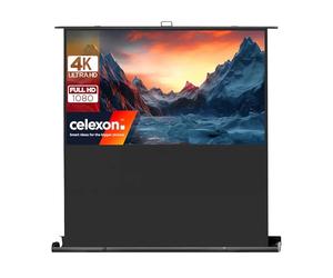 celexon Ultramobil Plus Pro écran Pull-up 85" | 200x113cm 16:9 | Écran pull-up portable 4K Full HD à installation rapide, avec poignée et mécanisme à ciseaux