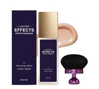 Celeysa Fond De Teint Jambes Waterproof,Body Coverage Perfector,Fond De Teint Corps,Fond De Teint Essence,Maquillage Pour Les Jambes Et Du Corps Avec Pinceau,For Tattoo Cover Up Natural (B1-Foncé)