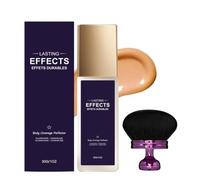 Celeysa Fond De Teint Jambes Waterproof,Body Coverage Perfector,Fond De Teint Corps,Fond De Teint Essence,Maquillage Pour Les Jambes Et Du Corps Avec Pinceau,For Tattoo Cover Up Natural (A1-Foncé)