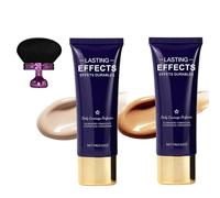 Celeysa Fond De Teint Jambes Waterproof,Fond De Teint Corps,Fond De Teint Couvrant Avec Pinceau De Maquillage,Maquillage Pour Les Jambes Et Du Corps Avec Pinceau,For Tattoo Cover Up Natural C)