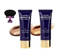 Celeysa Fond De Teint Jambes Waterproof,Fond De Teint Corps,Fond De Teint Couvrant Avec Pinceau De Maquillage,Maquillage Pour Les Jambes Et Du Corps Avec Pinceau,For Tattoo Cover Up Natural (B+C)