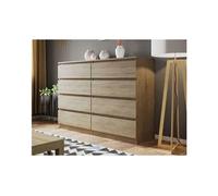 Celia - commode 8 tiroirs - bois - 139 cm - style contemporain couleur - bois