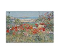 Celia Thaxter's Garden, Isles of Shoals, Maine par Childe Hassam Poster pour chambre esthétique sur toile et impression sans cadre 61 x 91,4 cm