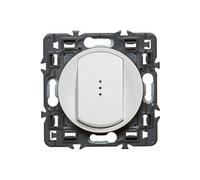 Legrand - Interrupteur ou va-et-vient témoin (voyant fourni) Céliane Soft - 10A - Blanc