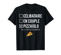 Célibataire En Couple Meilleur Pizzaïolo Humour T-Shirt
