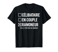Célibataire En Couple Ramoneur Humour Métier T-Shirt