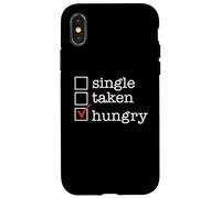 Célibataire ? Enlevé ? Vous n'avez Pas Faim ? Oui ! Meme Funny Foodie Checkmark Coque pour iPhone X/XS