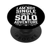 Célibataire Je ne suis Pas célibataire Je suis dans Une Aventure en Solo PopSockets PopGrip Adhésif