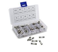 CELIMS - Boite de 100 Pièces Fusible Verre, 5x20mm (0,2A 0,5A 1A 2A 3A 5A 8A 10A 15A 20A)