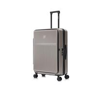 CELIMS - Grande Valise Soute 75 cm 23kg Rigide ABS Légère Front Pocket | Valise XL à roulettes 4 Roues 360° | Bagage Soute Avion 23kg | Valise Grande Taille Voyage | Serrure TSA | Champagne