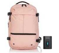 CELIMS - Sac à Dos de Voyage Sous Vide avec Pompe 2026 | Format Valise Cabine 55x35x25 & 55x40x20 | Sac Voyage Ordinateur Portable 17 Pouces | Serrure TSA | Extensible | Imperméable | Rose