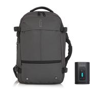 CELIMS - Sac à Dos de Voyage Sous Vide avec Pompe & Pèse Bagage Intégré 2026 | Format Valise Cabine 55x35x25 & 55x40x20 | Sac Voyage Ordinateur Portable 17 Pouces | Serrure TSA | Imperméable | Gris