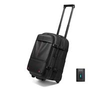 CELIMS - Sac à Dos de Voyage Sous Vide avec Pompe, Roues et Trolley | Format Valise Cabine 55x35x25 | Extensible | Imperméable | Serrure TSA | Sac Voyage Ordinateur Portable 17 Pouces 17 Pouces | Noir