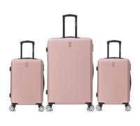 CELIMS - Set de 3 Valises | 2X Valise Cabine + Valise Grande Taille | 55x35x25cm + 75cm | Lot de 3 | Serrure Intégré | Rose Gold