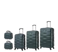 CELIMS - Set de Valises 5 Pièces | Valise Cabine, Moyenne, Grande Taille et 2X Vanity | 8 Roues | ABS Rigide et Légère | Cadenas | Vert