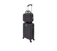 CELIMS Valise Cabine 45x36x20 Easyjet Rigide ABS Légère avec Vanity | Bagages Cabine Avion Enfant et Adulte pour W nd et Déplacements d’Affaires | Noir