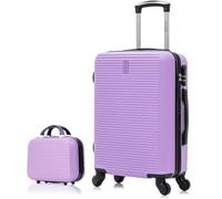 CELIMS - Valise Cabine 55x35x25 Rigide ABS Légère avec Vanity | Bagages Cabine Avion Enfant et Adulte pour W nd et Déplacements d’Affaires | Violet