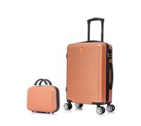 CELIMS - Valise Cabine 55x35x25 Rigide ABS Légère avec Vanity | Bagages Cabine Avion Enfant et Adulte pour W nd et Déplacements d’Affaires | Corail