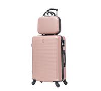 CELIMS - Valise Moyenne 65 cm avec Vanity | Valise Moyenne Taille avec Vanity | Cadenas Intégré | 4 Roues 360º | Rose Gold