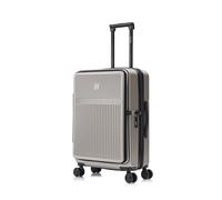 CELIMS - Valise Moyenne Taille Rigide 4 Roues 65 cm Front Pocket | Valise Soute 20kg | Abs Légère | Serrure Intégrée | Bagage de Voyage | Serrure TSA | Champagne