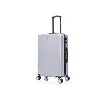 CELIMS - Valise Moyenne Taille Rigide à 4 roulettes Légère Soute 23kg 65cm | Serrure Intégré | ABS | Bagage Moyenne avec 4 Roues 65cm | Valise Week-End | Gris