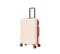 CELIMS - Valise Moyenne Taille Rigide à 4 roulettes Légère Soute 23kg 65cm | Serrure Intégré | ABS | Bagage Moyenne avec 4 Roues 65cm | Valise Week-End | Crème