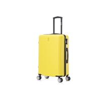 CELIMS - Valise Moyenne Taille Rigide à 4 roulettes Légère Soute 23kg 65cm | Serrure Intégré | ABS | Bagage Moyenne avec 4 Roues 65cm | Valise Week-End | Jaune