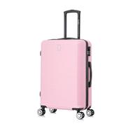 CELIMS - Valise Moyenne Taille Rigide à 4 roulettes Légère Soute 23kg 65cm | Serrure Intégré | ABS | Bagage Moyenne avec 4 Roues 65cm | Valise Week-End | Rose Pâle