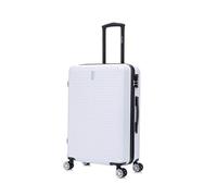 CELIMS - Valise Moyenne Taille Rigide à 4 roulettes Légère Soute 23kg 65cm | Serrure Intégré | ABS | Bagage Moyenne avec 4 Roues 65cm | Valise Week-End | Blanc