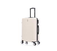 CELIMS - Valise Moyenne Taille Rigide à 4 roulettes Légère Soute 23kg 65cm | Serrure Intégré | ABS | Bagage Moyenne avec 4 Roues 65cm | Valise Week-End | Beige