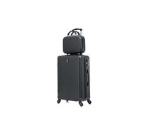 CELIMS - Valise Moyenne Taille + Vanity | Rigide à 4 roulettes Légère Soute 23kg 65cm | Serrure Intégré | ABS | Bagage Moyenne avec 4 Roues 65cm | Valise Week-End | Noir