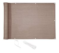 CelinaSun Brise-Vue Balcon 0,75 x 3 m HDPE Taupe Brise-Vue pour Balcon paravent bâche Jardin Balcon œillets Serre-câbles résistant aux intempéries
