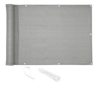 CelinaSun Brise-Vue Balcon 0,9 x 3 m HDPE Gris Clair Brise-Vue pour Balcon paravent bâche Jardin Balcon œillets Serre-câbles résistant aux intempéries