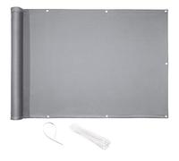 CelinaSun Brise-Vue Balcon 0,9 x 3 m PES Polyester Gris Clair Brise-Vue pour Balcon paravent bâche Jardin Balcon œillets Serre-câbles imprégné