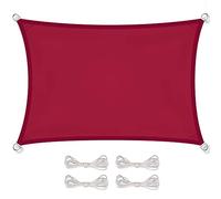 CelinaSun Voile d'ombrage Pare-Soleil Jardin Balcon Polyester PES hydrophobe Rectangle 2 x 3 m Rouge
