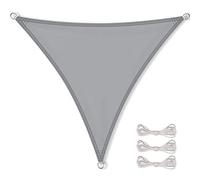 CelinaSun Voile d'ombrage Pare-Soleil Jardin Balcon Polyester PES hydrophobe Triangle 3,6 x 3,6 x 3,6 m Gris Clair