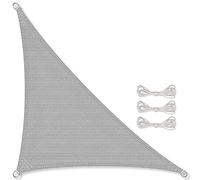 CelinaSun Voile d'ombrage Pare-Soleil Jardin Balcon Polyéthylène HDPE Respirant Triangle 3 x 3 x 4,25 m Gris Clair