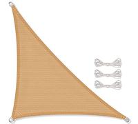 CelinaSun Voile d'ombrage Pare-Soleil Jardin Balcon Polyéthylène HDPE Respirant Triangle 3 x 3 x 4,25 m Beige Sable