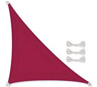 CelinaSun Voile d'ombrage Pare-Soleil Jardin Balcon Polyéthylène HDPE Respirant Triangle 4,2 x 4,2 x 6 m Rouge