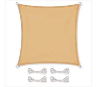 CelinaSun Voile d'ombrage Pare-Soleil Polyester PES Protection testée Anti-UV UPF 50+ Jardin Balcon hydrophobe Carré 2 x 2 m Beige Sable
