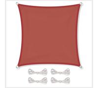 CelinaSun Voile d'ombragePare-Soleil Jardin Balcon Polyester PES Hydrofuge Carré 2,6 x 2,6 m Terre Cuite