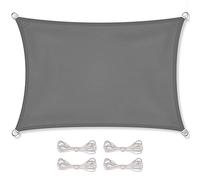 CelinaSun Voile d'ombragePare-Soleil Jardin Balcon Polyester PES Hydrofuge Rectangle 3 x 5 m Anthracite