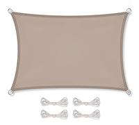CelinaSun Voile d'ombragePare-Soleil Jardin Balcon Polyester PES Hydrofuge Rectangle 3 x 5 m Taupe