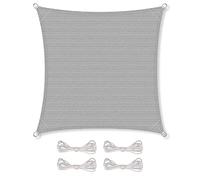CelinaSun Voile d'ombragePare-Soleil Jardin Balcon Polyéthylène HDPE Respirant Carré 3,6 x 3,6 m Gris Clair