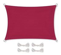 CelinaSun Voile d'ombragePare-Soleil Jardin Balcon Polyéthylène HDPE Respirant Rectangle 2,5 x 3 m Rouge