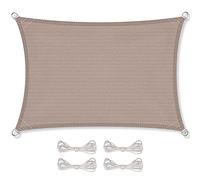 CelinaSun Voile d'ombragePare-Soleil Jardin Balcon Polyéthylène HDPE Respirant Rectangle 3 x 4 m Taupe